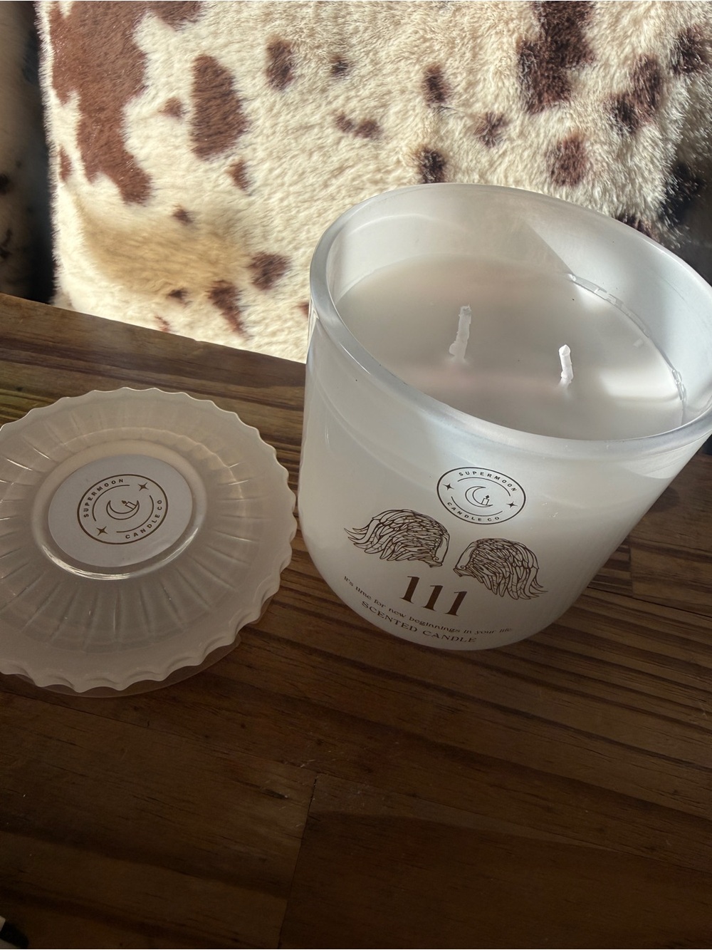 New 111 Double Wick Scented Candle - White volcano capri blue soy clean burn
